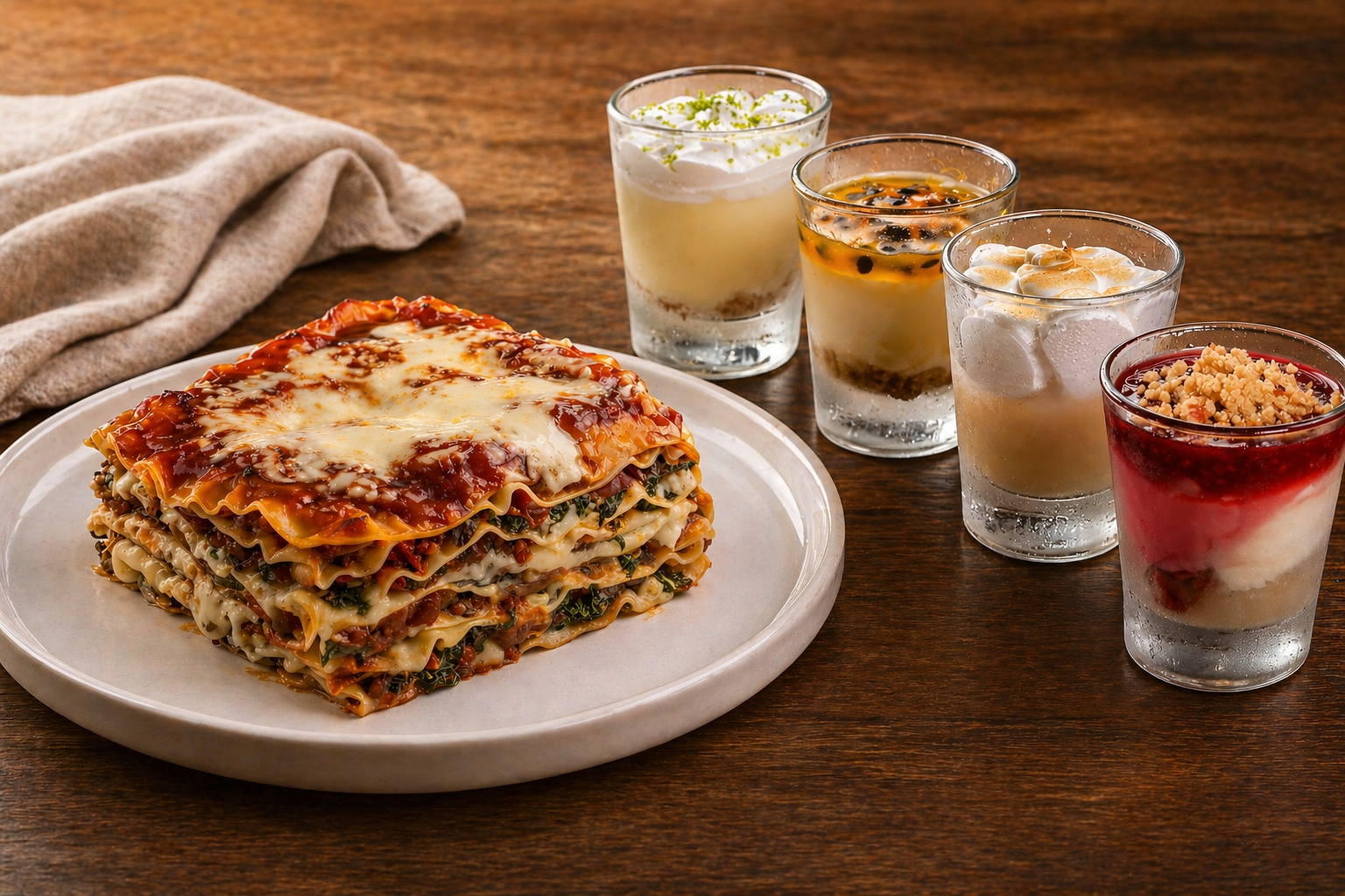 Pack lasaña bolognesa + postres